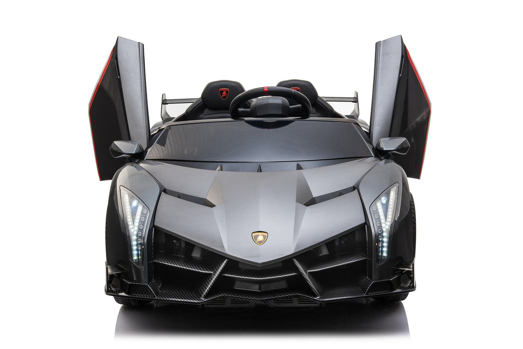 Veneno 12V 2 Persoons Elektrische Kinderauto Metallic Grijs