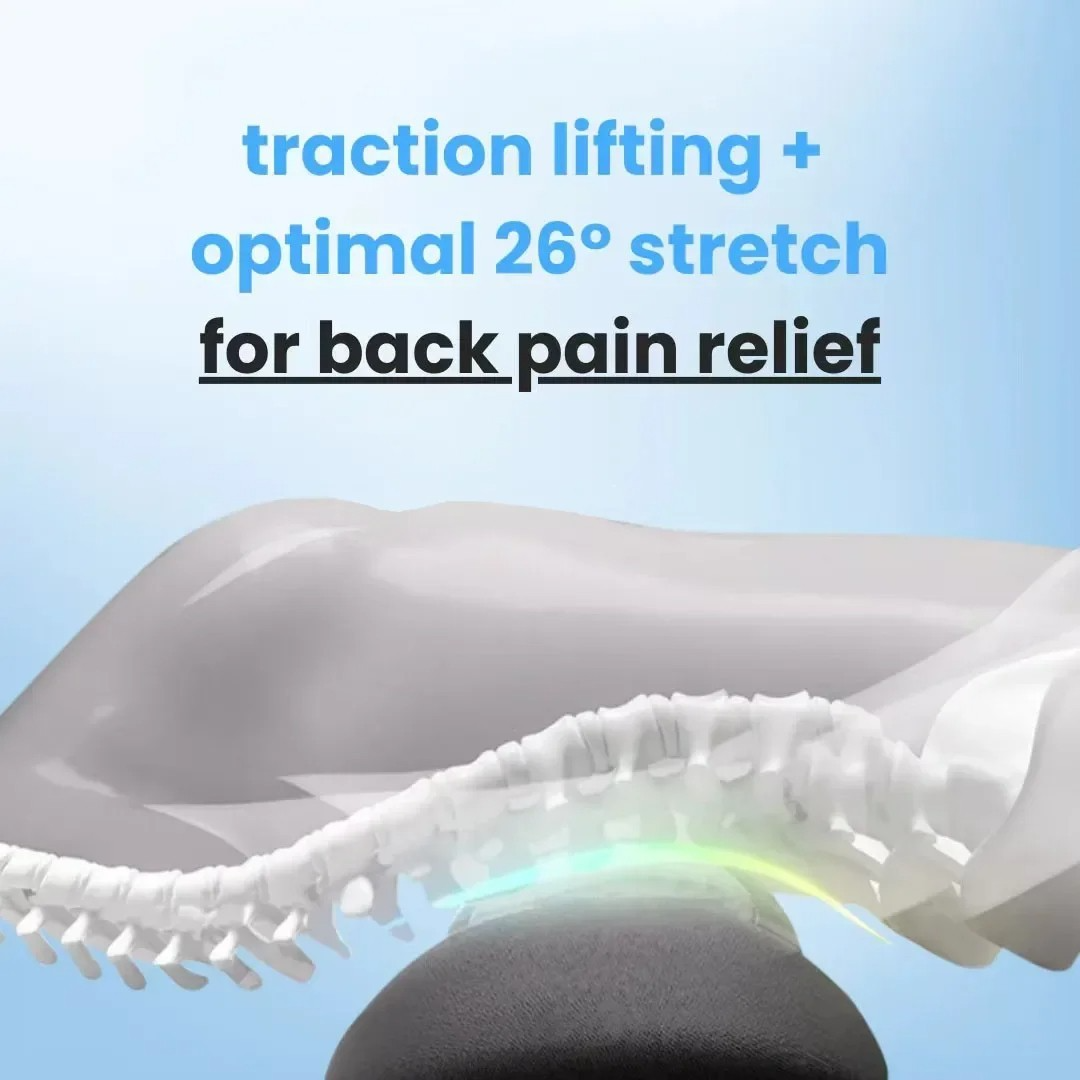 Rugmassageapparaat met Warmte en Trilling, Lendensteun voor Verlichting van Ischias, Onderrugpijn en Houdingscorrectie – 3-in-1 Thuistherapie