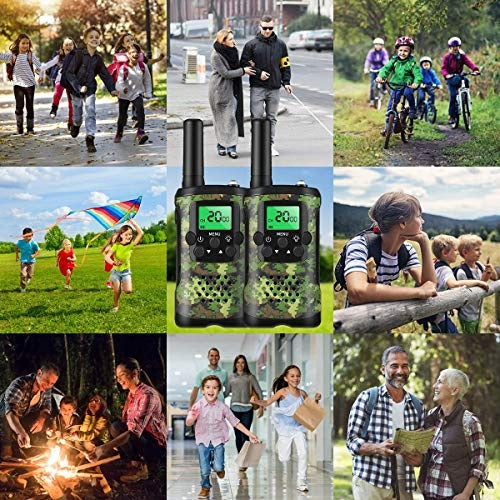 Walkietalkie voor kinderen | 22 kanalen | 5 km bereik | Groen camouflage
