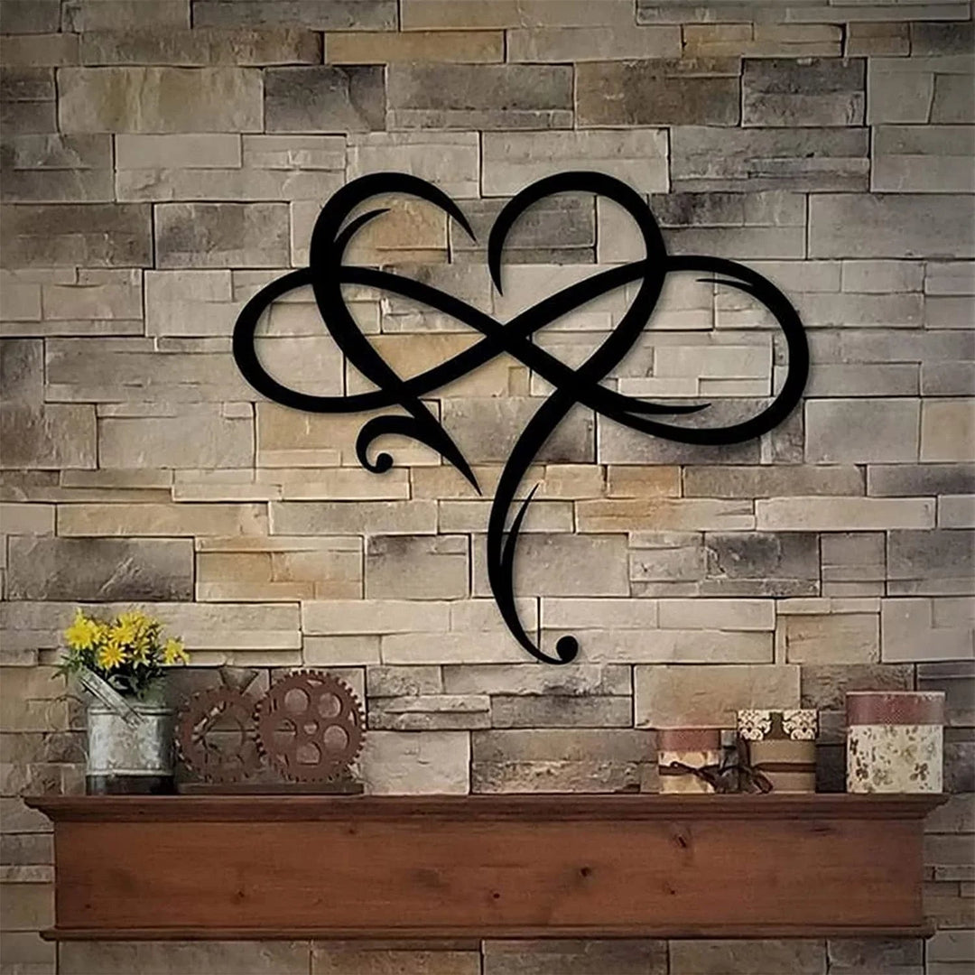 LoveBound - Elegante wanddecoratie in de vorm van een hart en oneindigheidsteken