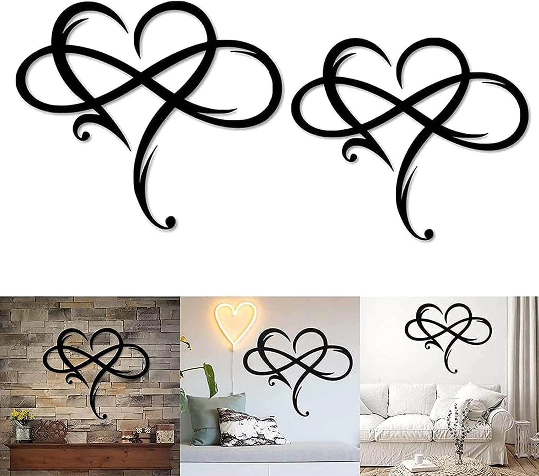 LoveBound - Elegante wanddecoratie in de vorm van een hart en oneindigheidsteken