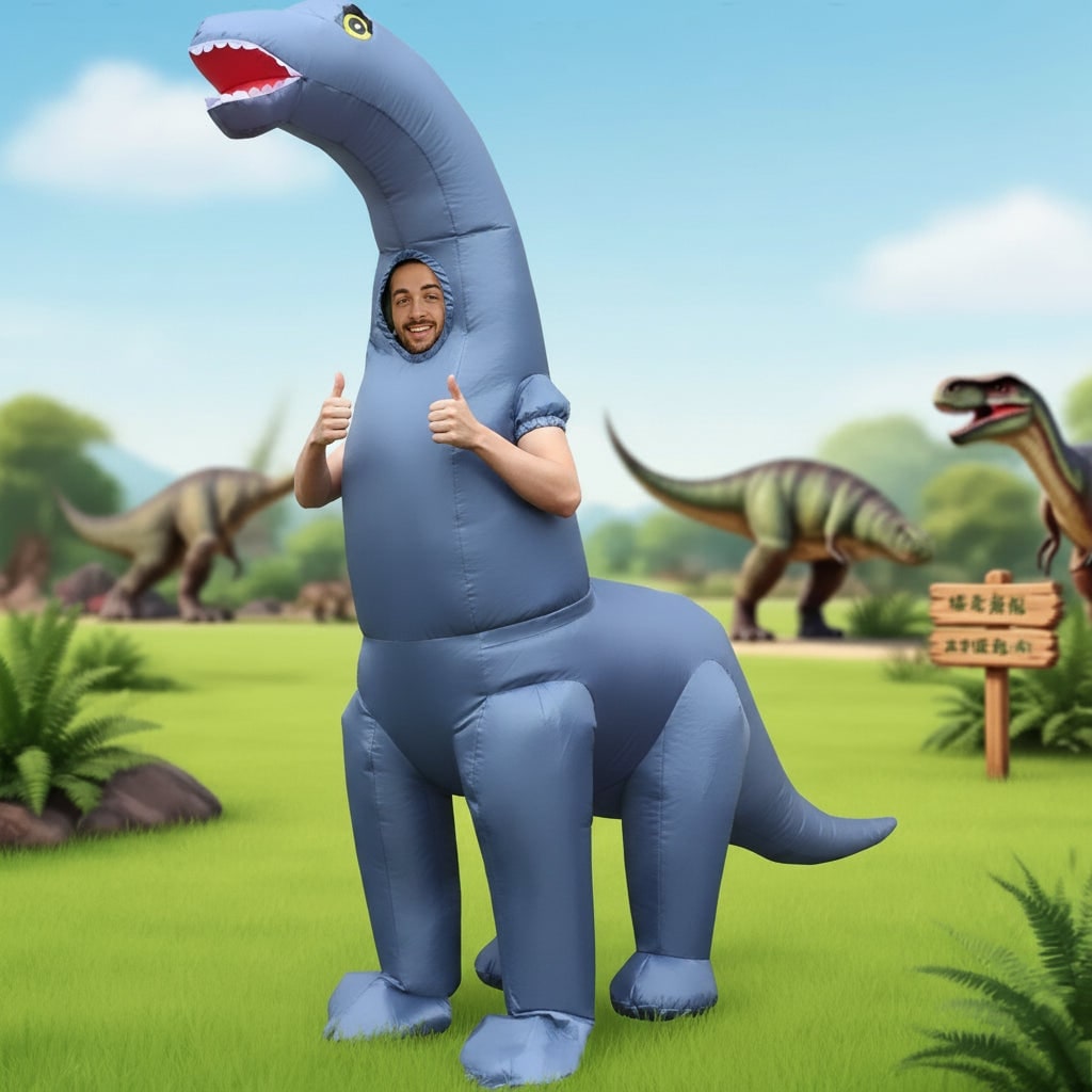 Opblaasbaar dinosaurus kostuum pak en Halloween-feest