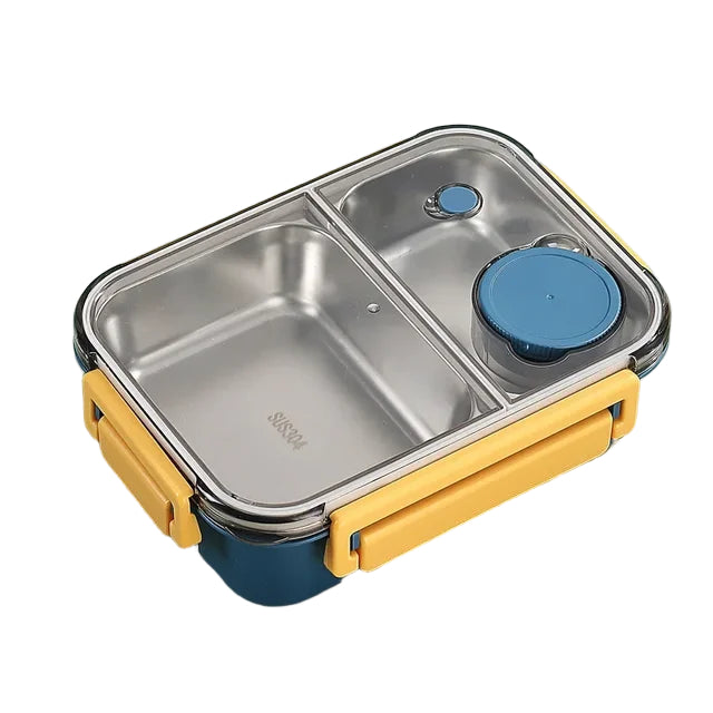 Geïsoleerde roestvrijstalen bento-lunchbox voor volwassenen.