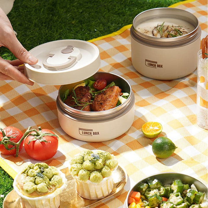 Geïsoleerde lunchbox voor warme maaltijden onderweg