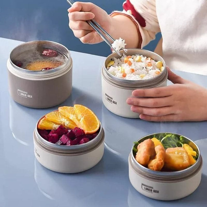 Geïsoleerde lunchbox voor warme maaltijden onderweg