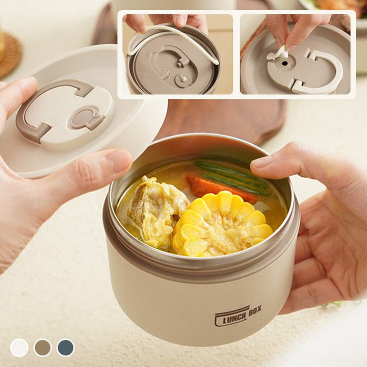 Geïsoleerde lunchbox voor warme maaltijden onderweg