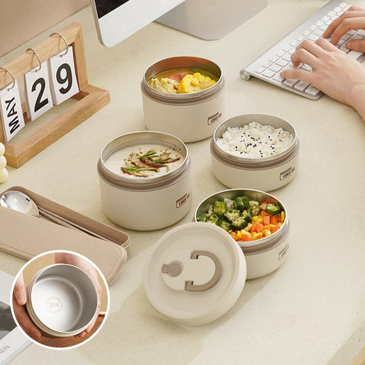 Geïsoleerde lunchbox voor warme maaltijden onderweg