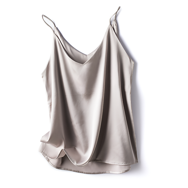 Basic Zijden Top Shirt Dames met Spaghettibandjes