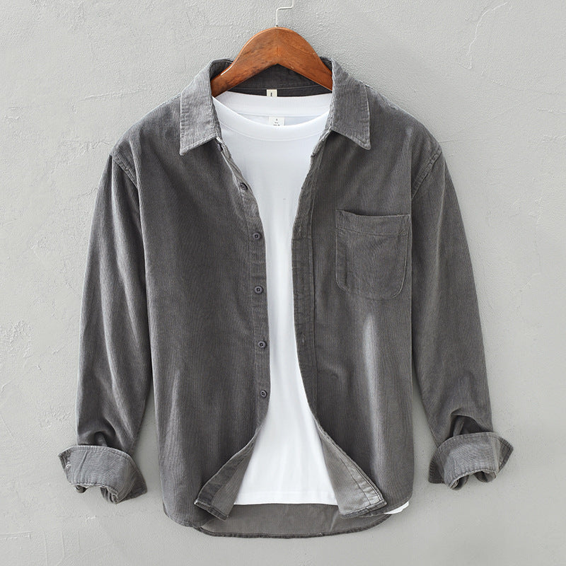 Corduroy Herenoverhemd Met Lange Mouwen – Arvid
