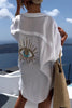 Comfortabel damesshirt met paillettenkralen