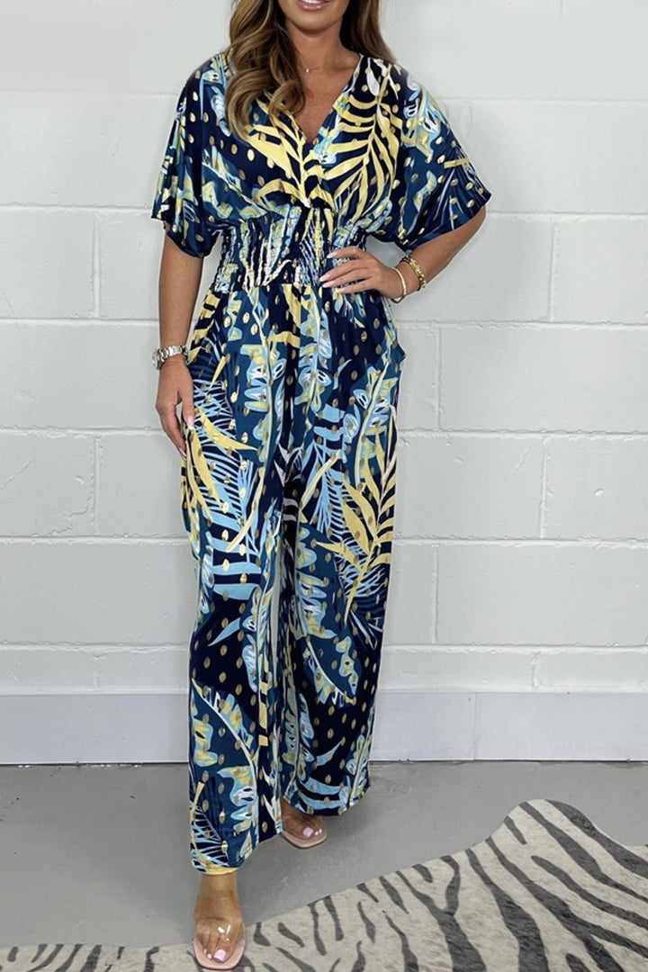 Comfortabel, comfortabel jumpsuit met bloemenprint