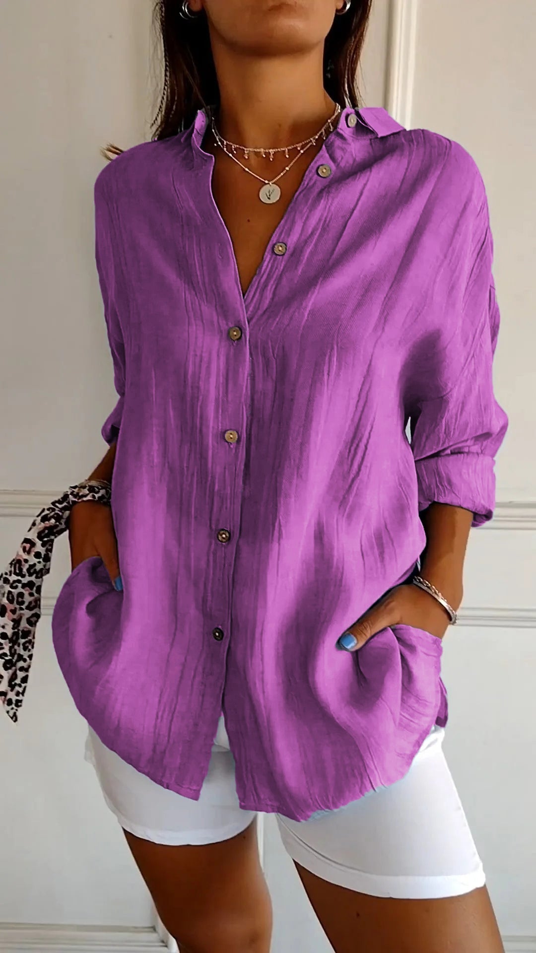 Comfortabel Button Down Overhemd voor Dames - Carina
