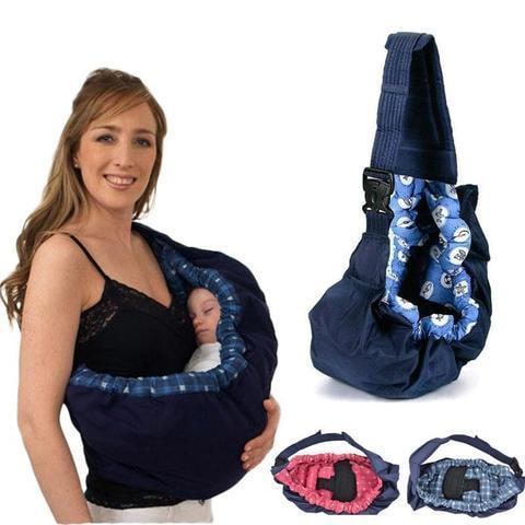 Babydrager voor kinderen: draagdoek voor baby's met gewatteerde schouderband en verstelbare gespsluiting