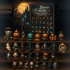 Halloween-adventskalender voor kinderen met aftelfunctie en griezelige miniatuurfiguurtjes