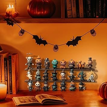 Halloween-adventskalender voor kinderen met aftelfunctie en griezelige miniatuurfiguurtjes