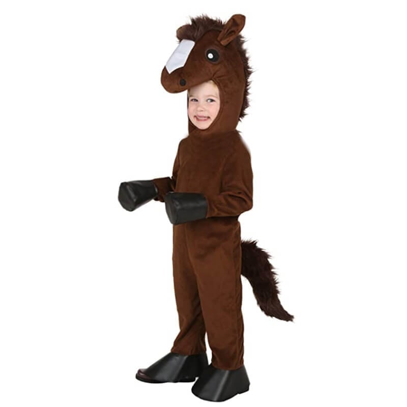 Halloween-dierenkostuum van pluche voor kinderen met capuchon