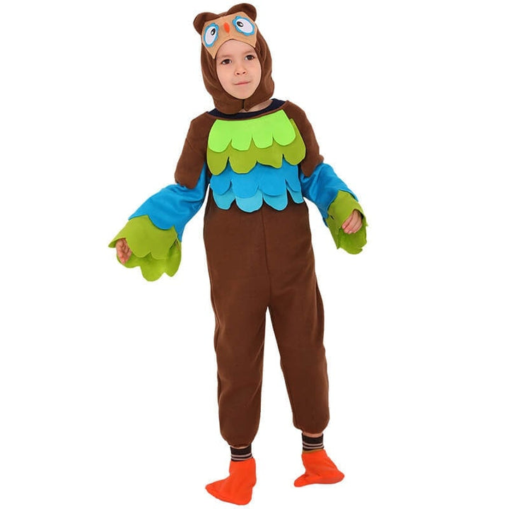 Halloween-dierenkostuum van pluche voor kinderen met capuchon