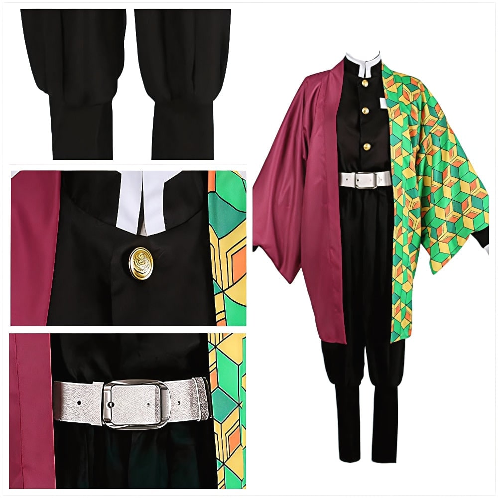 Halloween anime cosplaykostuum en outfitset voor kinderen met kimono haorijas en brede beenwikkels