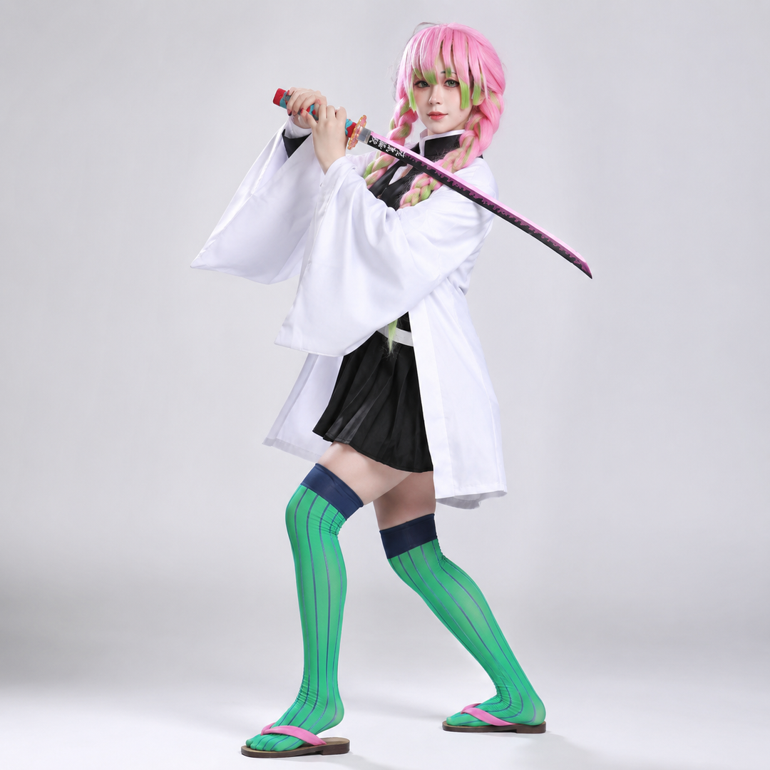 Halloween anime cosplaykostuum en outfitset voor kinderen met kimono haorijas en brede beenwikkels