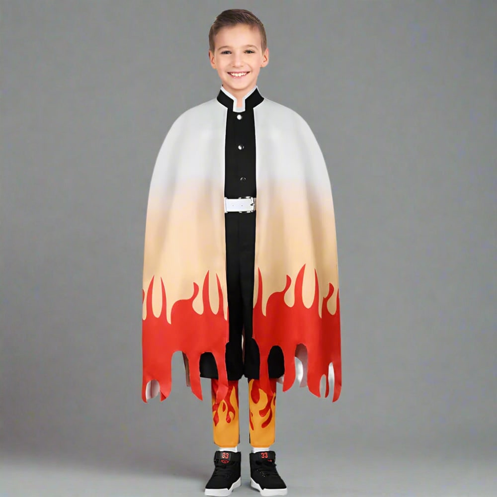 Halloween anime cosplaykostuum en outfitset voor kinderen met kimono haorijas en brede beenwikkels