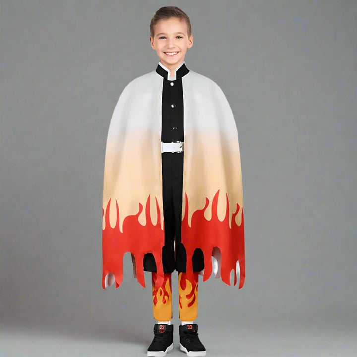 Halloween anime cosplaykostuum en outfitset voor kinderen met kimono haorijas en brede beenwikkels