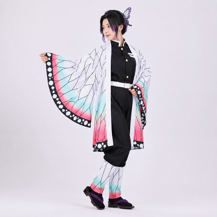 Halloween anime-cosplaykostuum voor kinderen met vlinderkimonojas, vijfdelige set