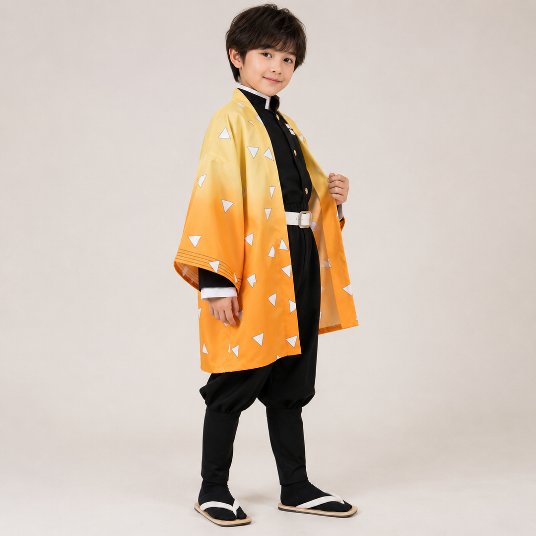 Halloween anime-cosplaykostuum voor kinderen met haori-jas en vos voor personagefeesten en verkleden
