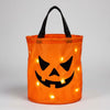 Halloween snoeptas emmer voor kinderen voor snoepen langs de deuren met oplichtend led-pompoenontwerp