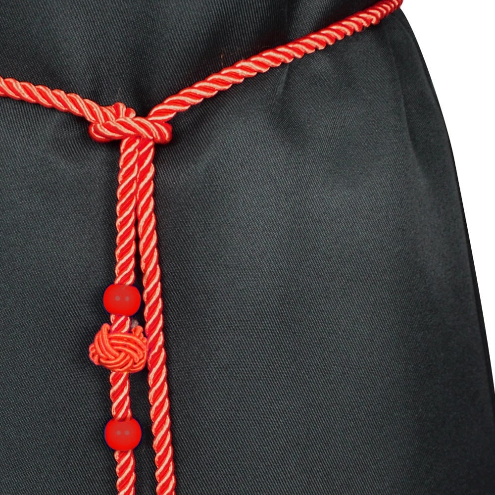 Halloween-cosplaykostuum voor kinderen, Koreaanse traditionele hanbok met hoedaccessoires en zilverkleurige kettingdetails