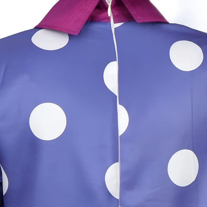Halloween cosplaykostuum voor kinderen: jurk met stippen met pruik en panty voor feestjes en themaevenementen