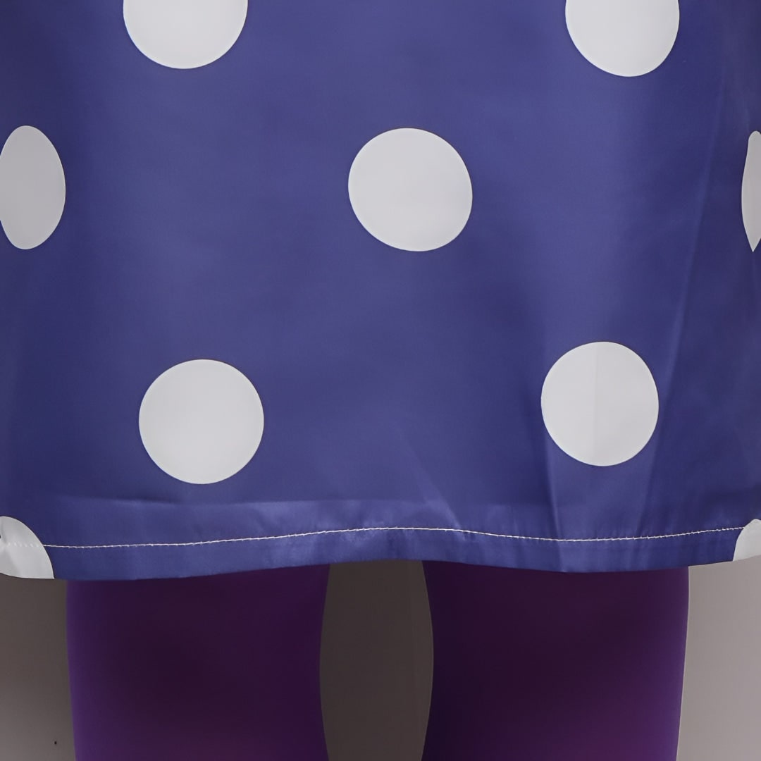 Halloween cosplaykostuum voor kinderen: jurk met stippen met pruik en panty voor feestjes en themaevenementen