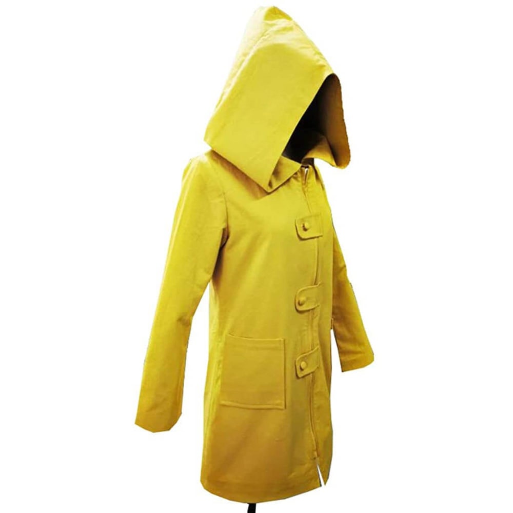 Cosplaykostuum voor kinderen, Halloween, gele regenjas met capuchon en rits aan de voorkant