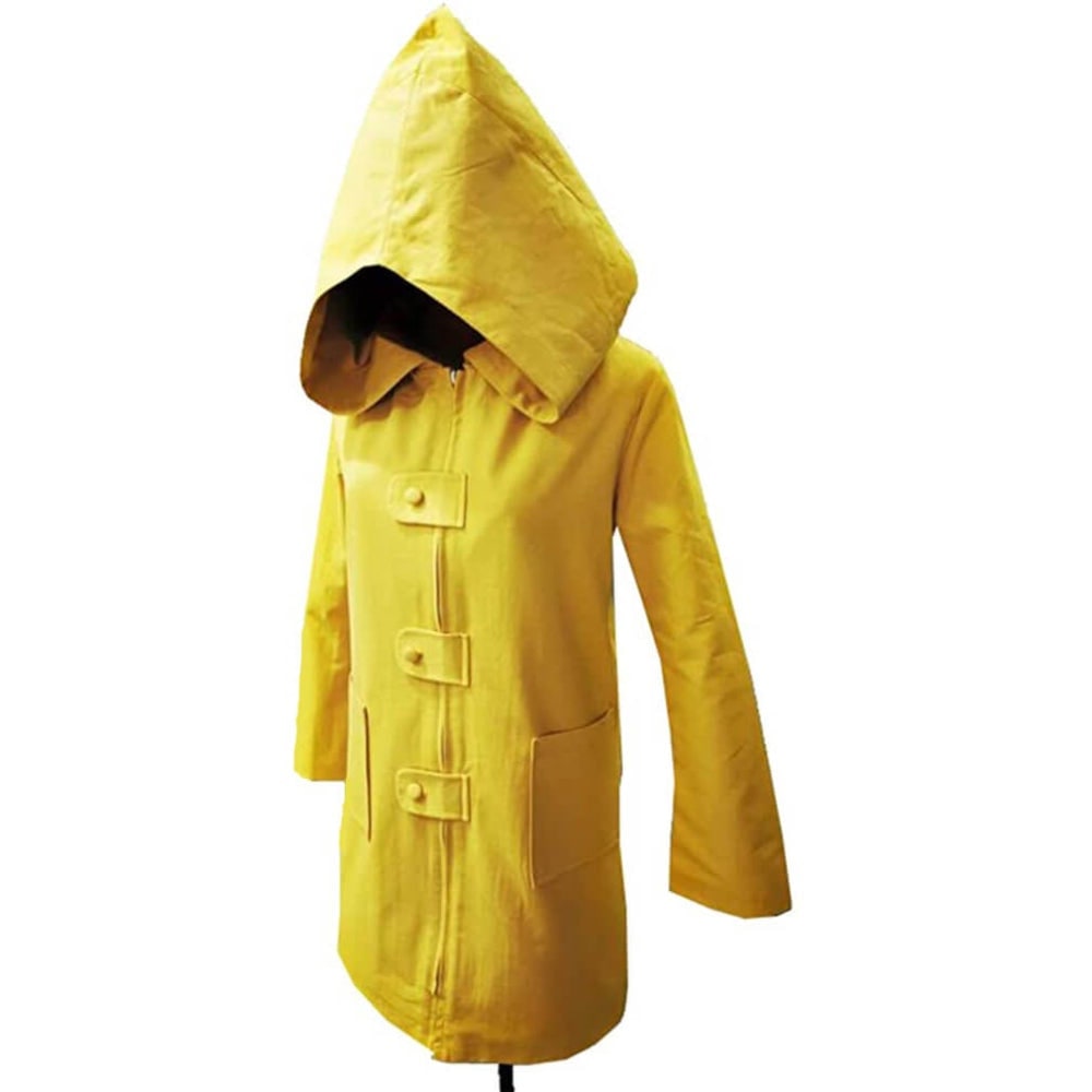 Cosplaykostuum voor kinderen, Halloween, gele regenjas met capuchon en rits aan de voorkant