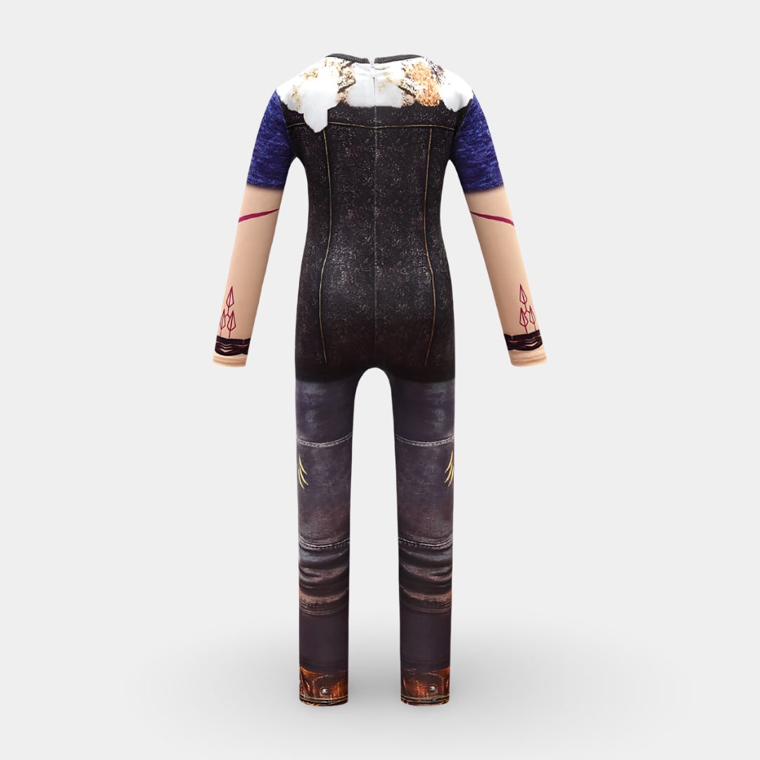 Halloweenkostuum voor kinderen en vest met rits met grappige print