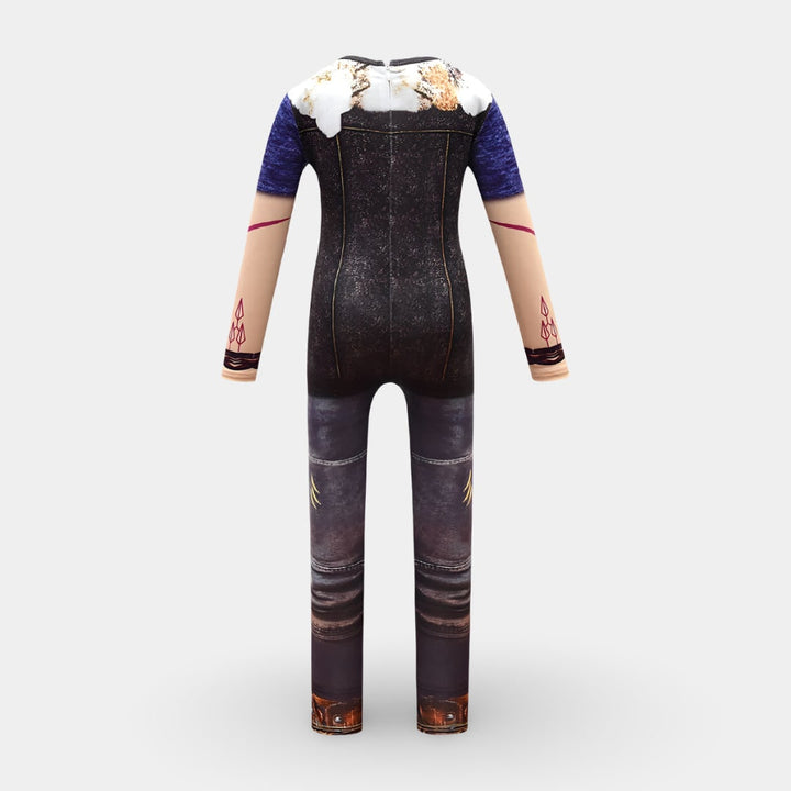Halloweenkostuum voor kinderen en vest met rits met grappige print