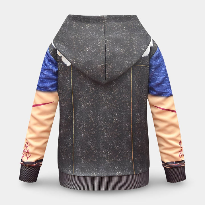 Halloweenkostuum voor kinderen en vest met rits met grappige print