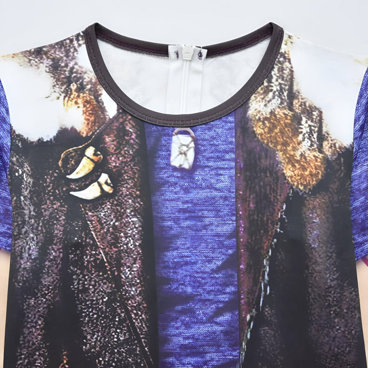 Halloweenkostuum voor kinderen en vest met rits met grappige print