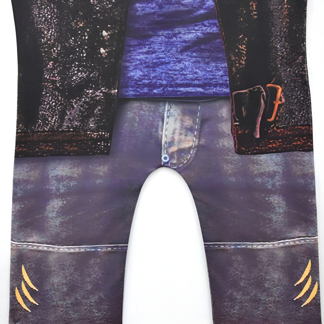 Halloweenkostuum voor kinderen en vest met rits met grappige print