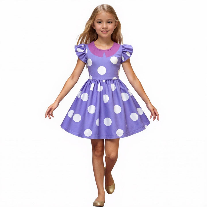 Halloweenkostuums voor kinderen: prinsessenjurk met stippen en ruches
