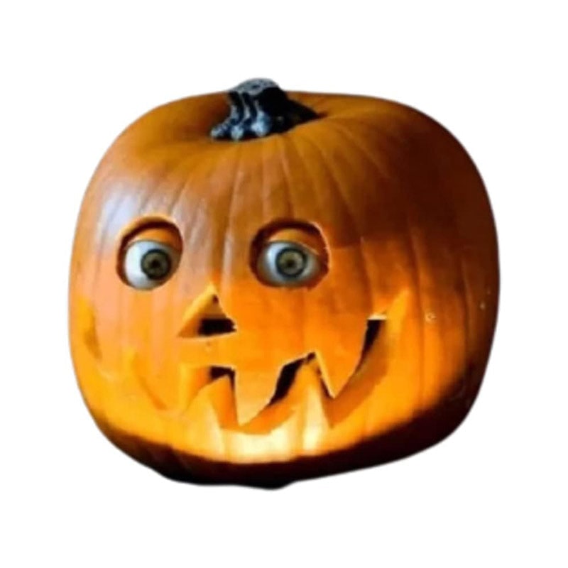 Halloween-pompoenlantaarn decoratie met animatronic bewegende ogen voor enge feestrekwisieten