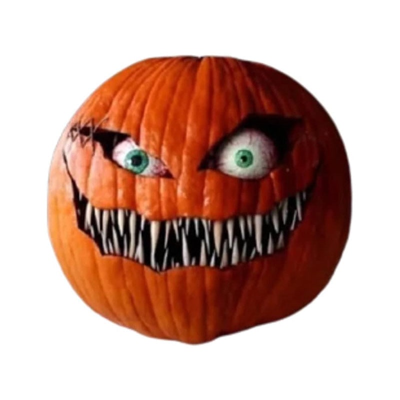 Halloween-pompoenlantaarn decoratie met animatronic bewegende ogen voor enge feestrekwisieten