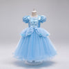 Halloween prinsessenjurk voor kinderen met tiara, toverstaf en accessoires