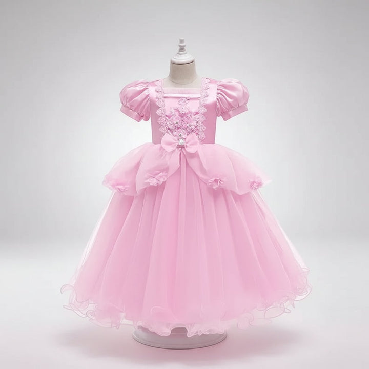 Halloween prinsessenjurk voor kinderen met tiara, toverstaf en accessoires