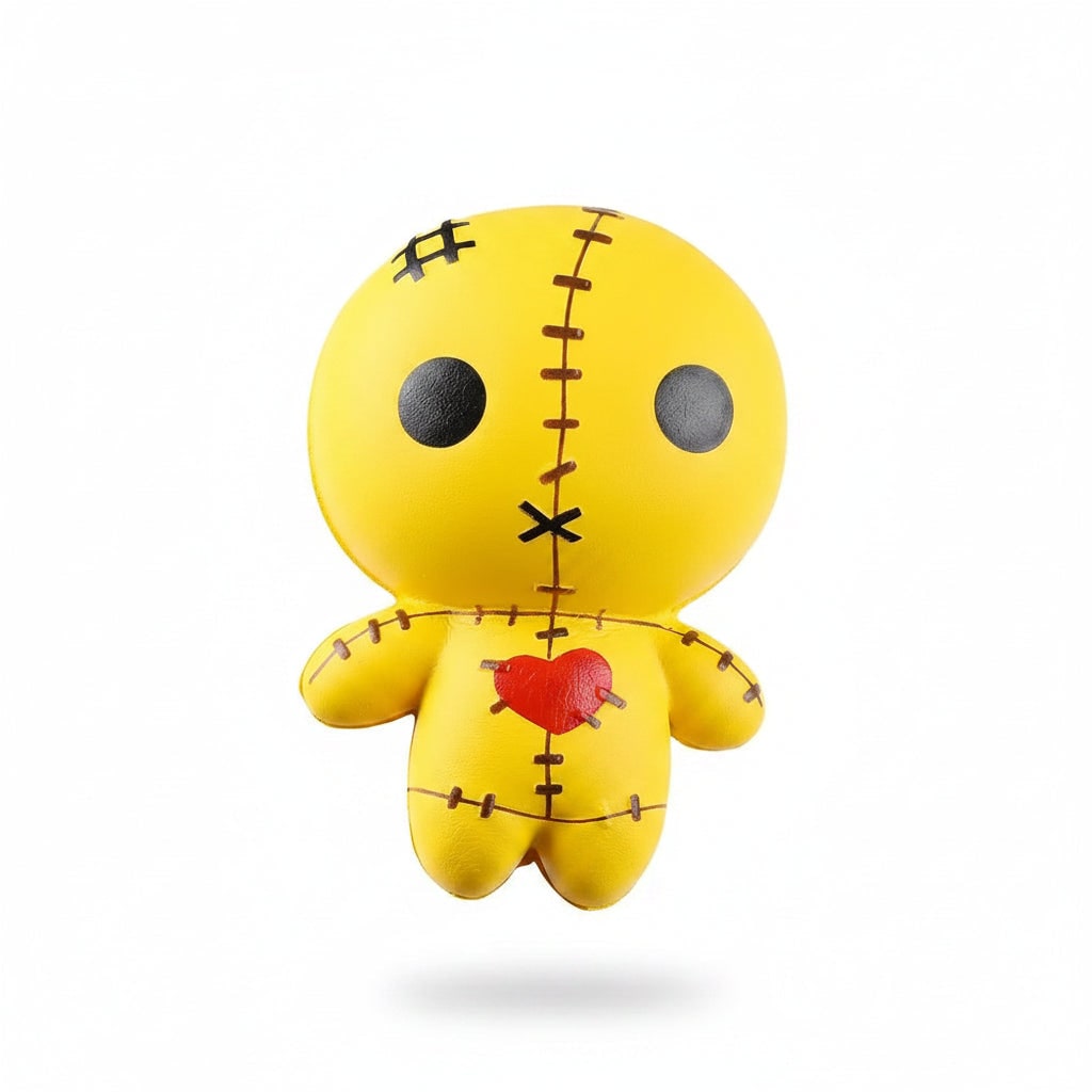 Kinder Halloween squishy speelgoed anti-stress met langzaam rijzend schuim voodoopop-design en gestikte details
