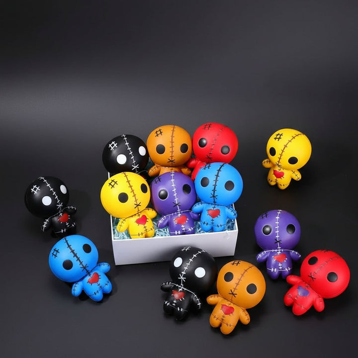 Kinder Halloween squishy speelgoed anti-stress met langzaam rijzend schuim voodoopop-design en gestikte details