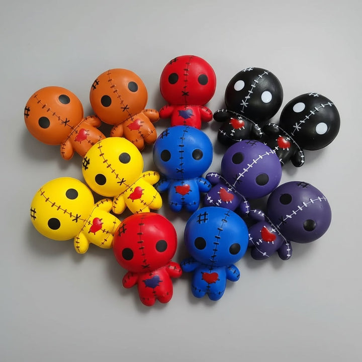 Kinder Halloween squishy speelgoed anti-stress met langzaam rijzend schuim voodoopop-design en gestikte details