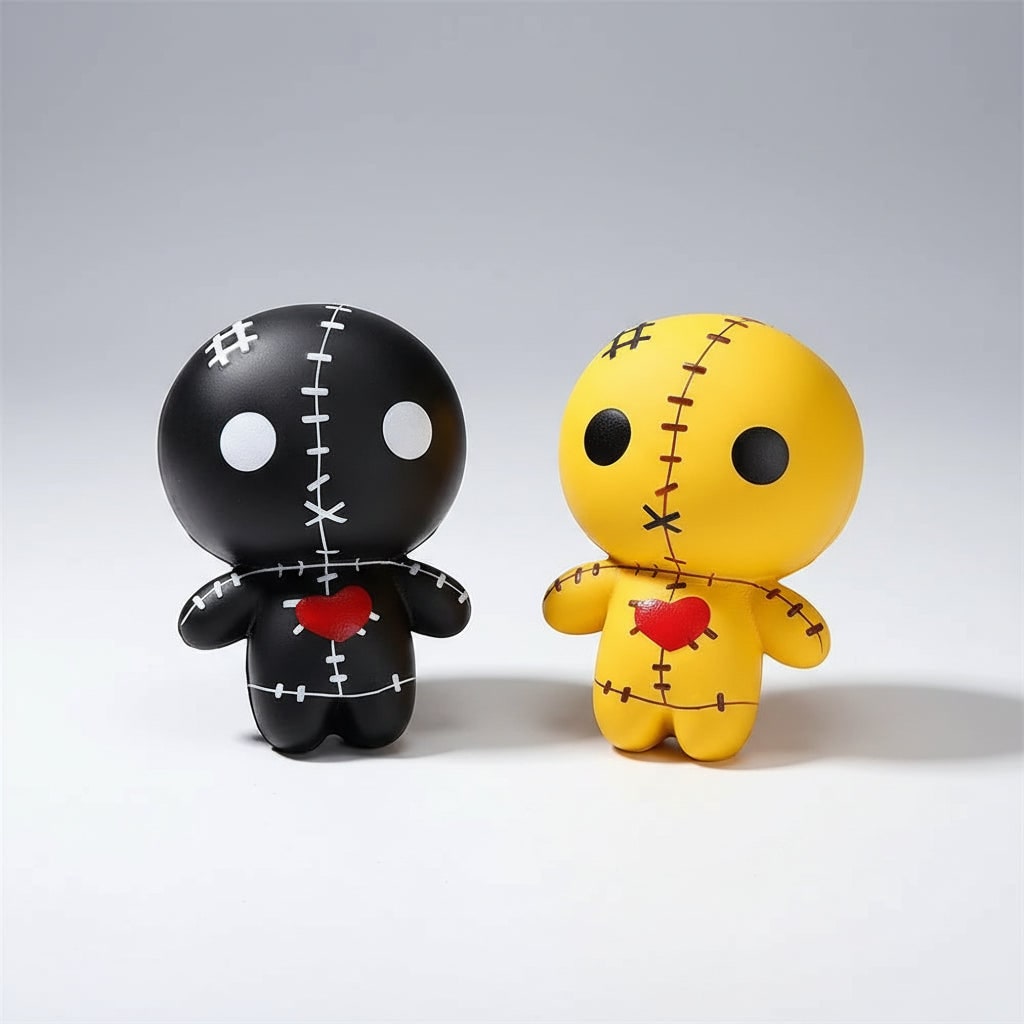 Kinder Halloween squishy speelgoed anti-stress met langzaam rijzend schuim voodoopop-design en gestikte details