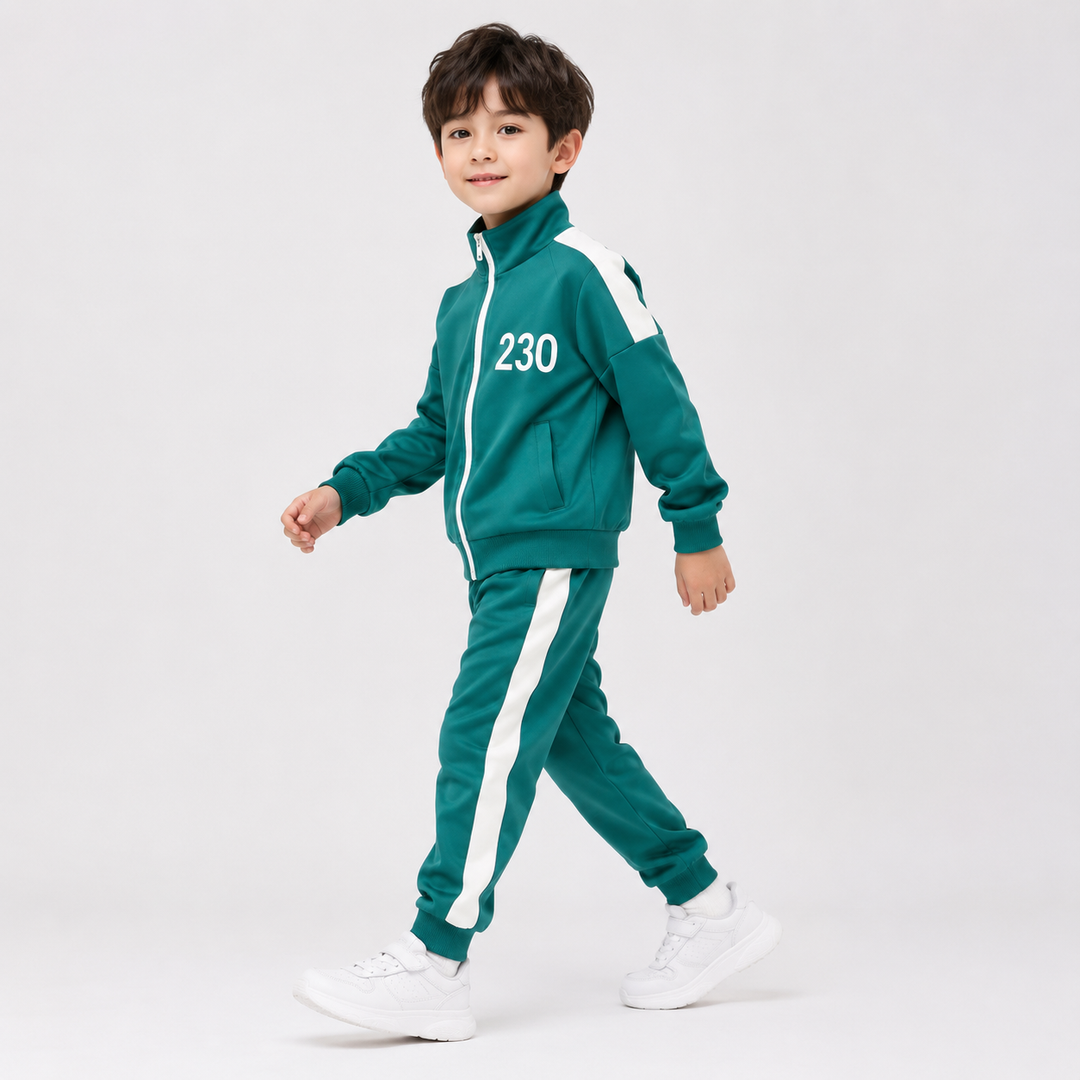 Halloween-kostuum Survival Game voor kinderen, driedelige set met jack, broek en t-shirt