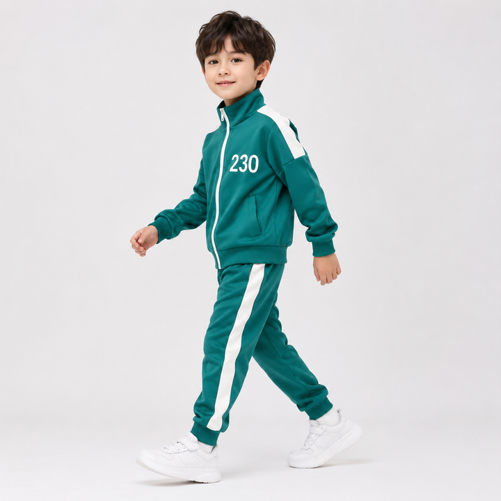 Halloween-kostuum Survival Game voor kinderen, driedelige set met jack, broek en t-shirt