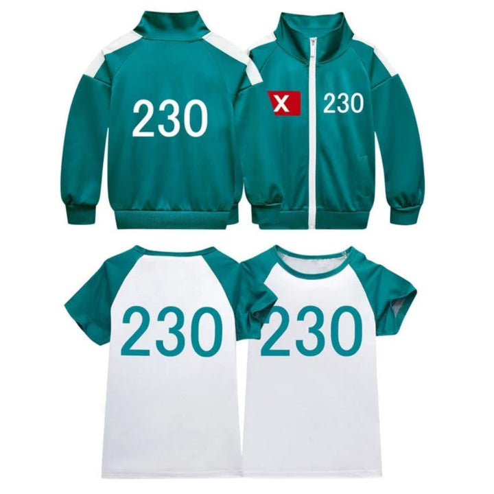 Halloween-kostuum Survival Game voor kinderen, driedelige set met jack, broek en t-shirt